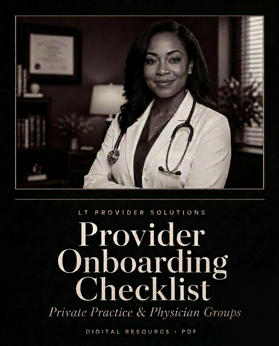 Provider Onboarding Checklist for Private Practices and Physician Groups — PDF cover